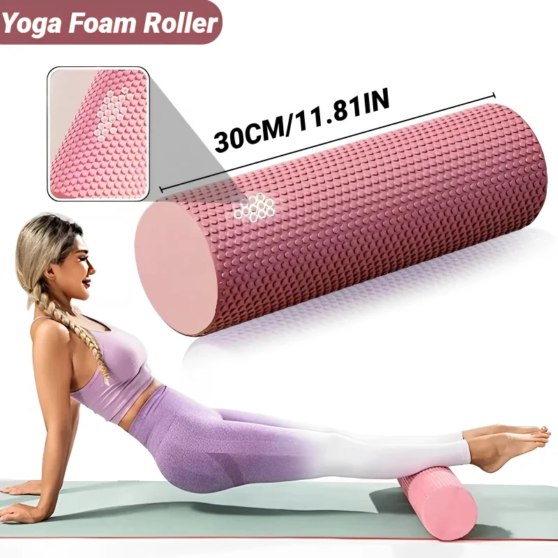 Health Wellness And Fitness - Hexagonal EVA Foam Yoga Roller, 9.5cm