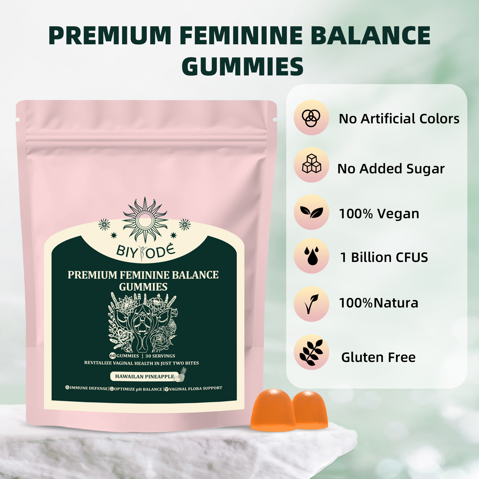 2 BAG Premium Feminine Balance - Health Wellness Gummies 리뷰 및 가격