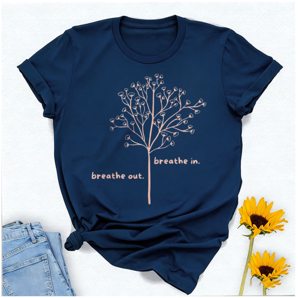 Breathe in Breathe Out T-Shirt - Your Health Wellness 리뷰 및 가격