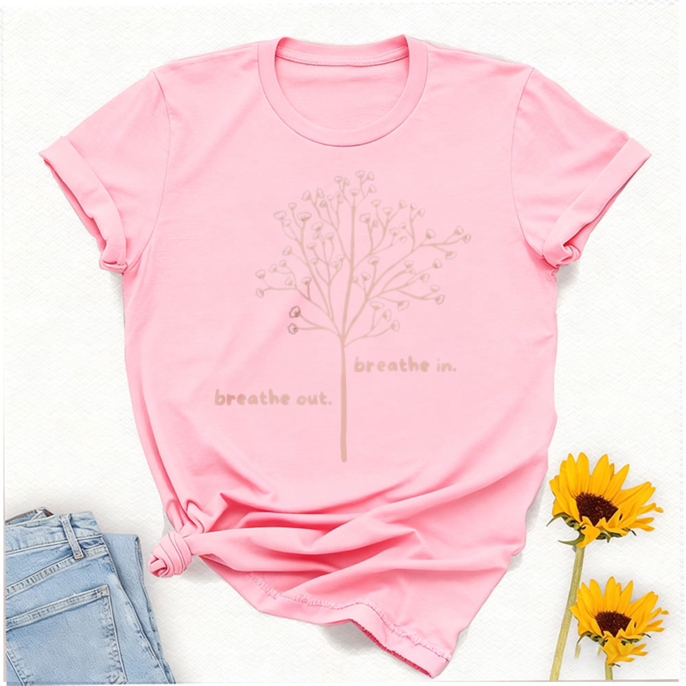 Breathe in Breathe Out T-Shirt - Your Health Wellness 리뷰 및 가격