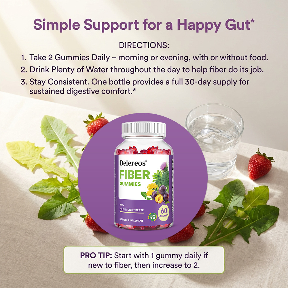 Sugar-Free Prebiotic Fiber Gum - Health Wellness Gummies 리뷰 및 가격