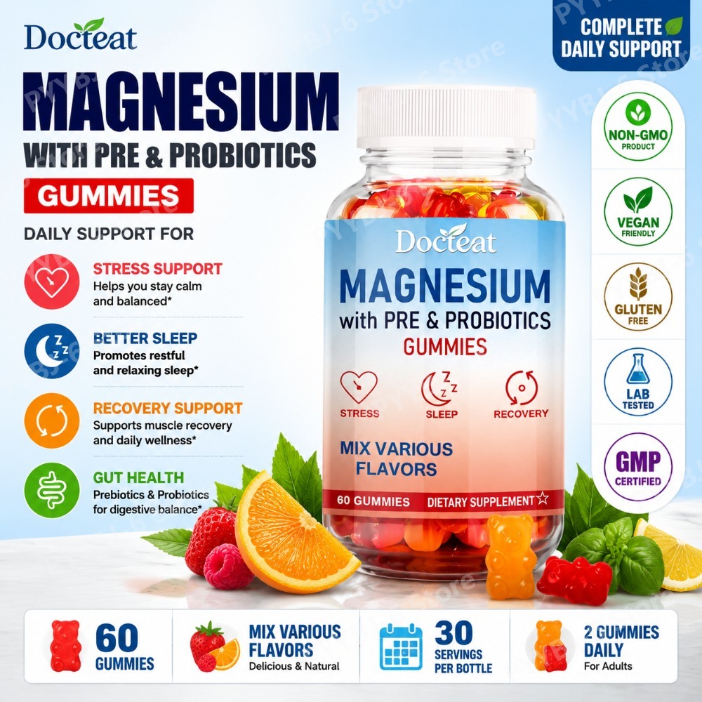 Magnesium Gummies with Pre &Pr - Health Wellness Gummies 리뷰 및 가격