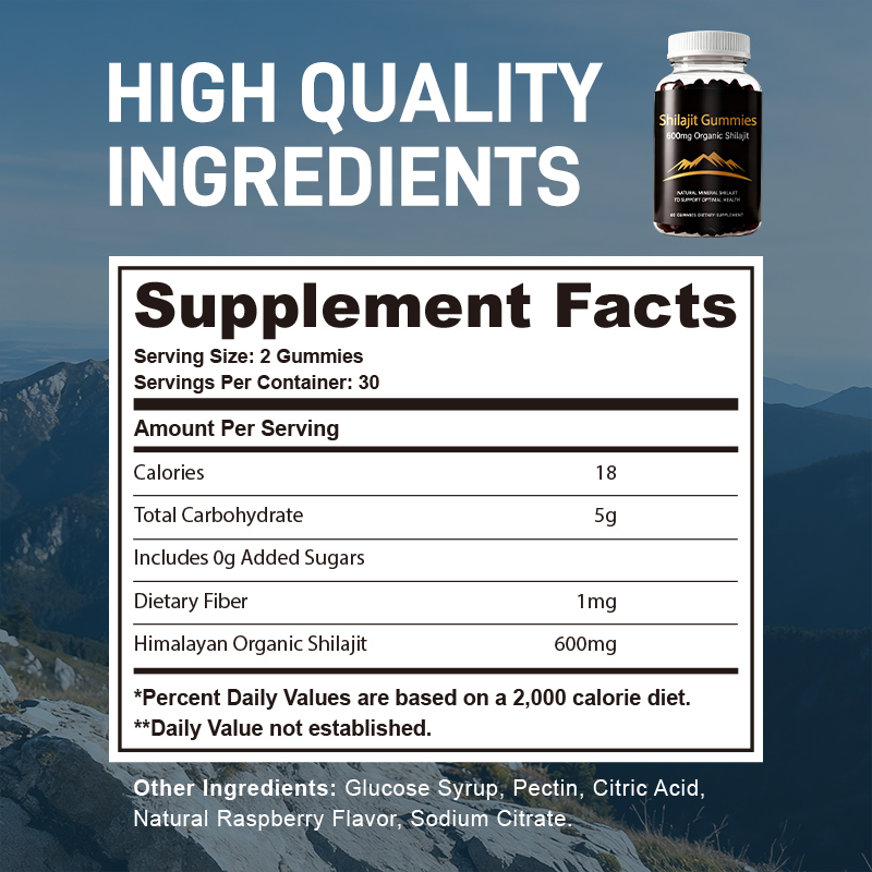 Organic Himalayan Shilajit Gum - Health Wellness Gummies 리뷰 및 가격